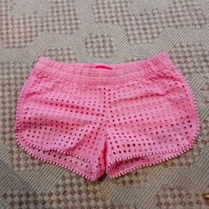 Lilly Pulitzer Pink Eyelet Shorts, S